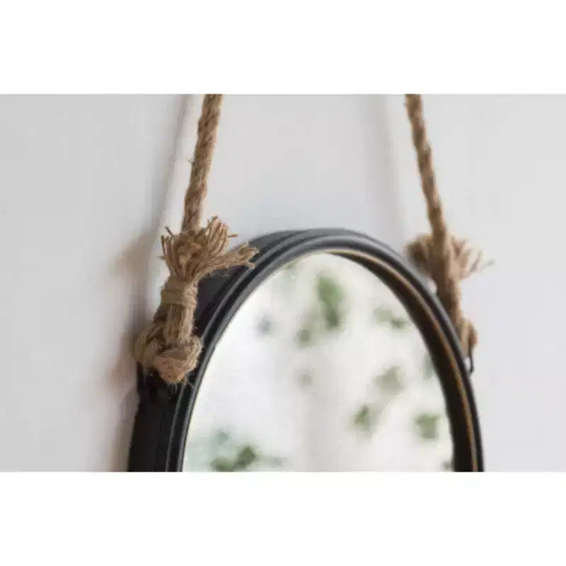 Miroir avec sangle en corde Design contemporain Miroir circulaire