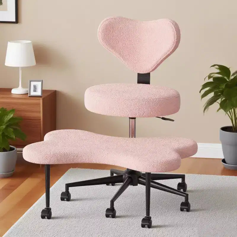 Chaise de bureau ergonomique entrecroisée, chaise de méditation réglable en hauteur