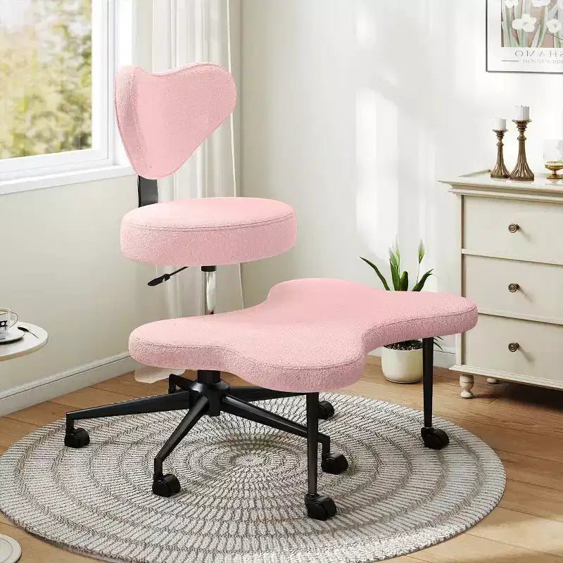 Chaise de bureau ergonomique entrecroisée, chaise de méditation réglable en hauteur