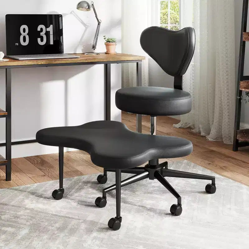 Chaise de bureau ergonomique entrecroisée, chaise de méditation réglable en hauteur