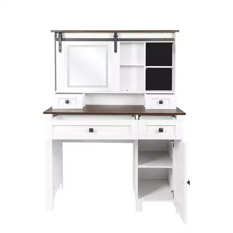 Coiffeuse avec lumières, coiffeuse de ferme avec miroir