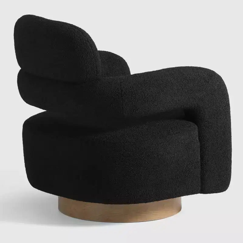 Fauteuil pivotant d'appoint « tonneau » Mid-Century Modern