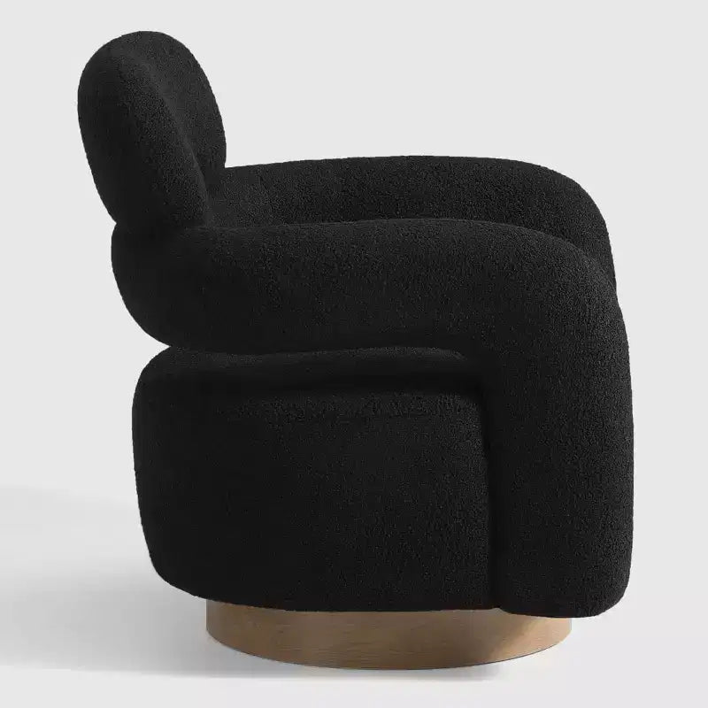 Fauteuil pivotant d'appoint « tonneau » Mid-Century Modern