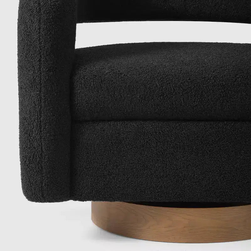 Fauteuil pivotant d'appoint « tonneau » Mid-Century Modern