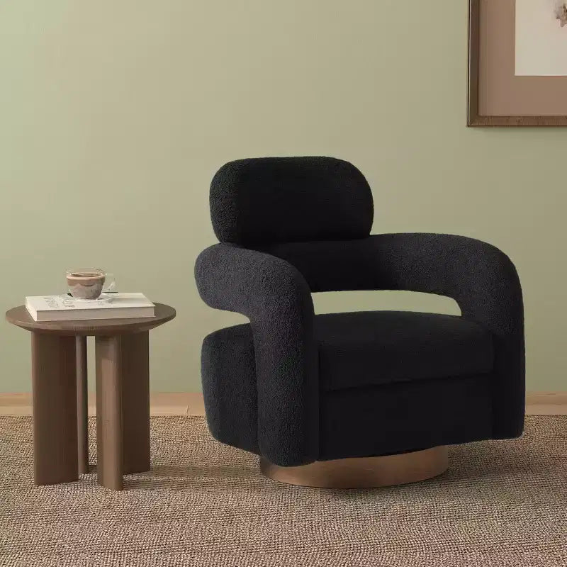 Fauteuil pivotant d'appoint « tonneau » Mid-Century Modern