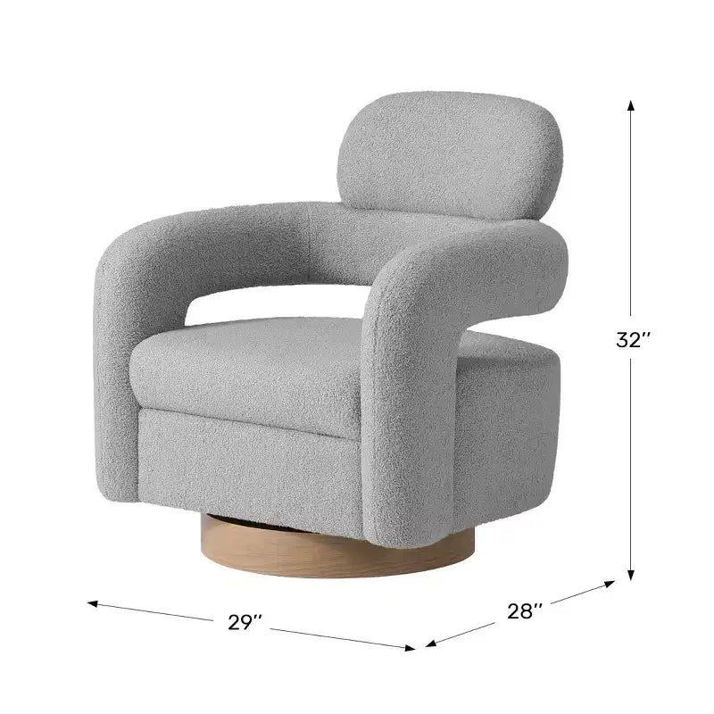 Fauteuil pivotant d'appoint « tonneau » Mid-Century Modern