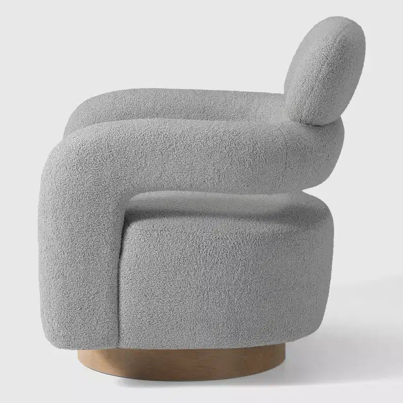 Fauteuil pivotant d'appoint « tonneau » Mid-Century Modern