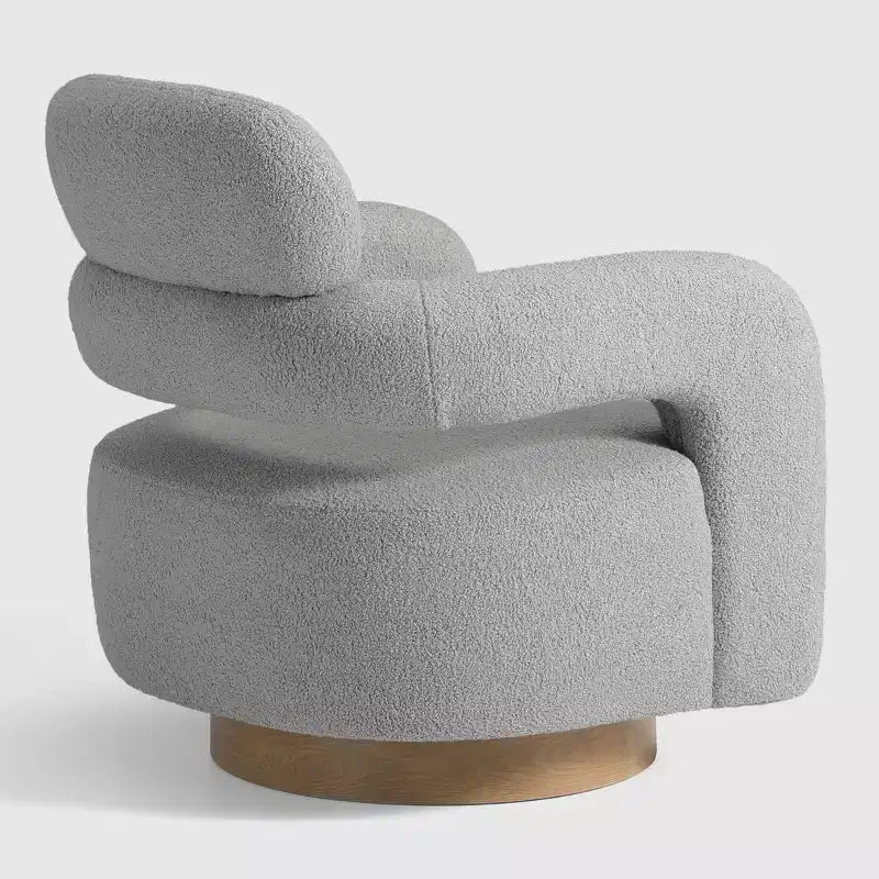 Fauteuil pivotant d'appoint « tonneau » Mid-Century Modern