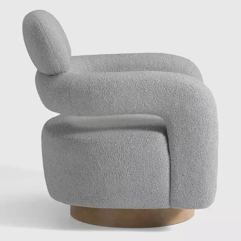 Fauteuil pivotant d'appoint « tonneau » Mid-Century Modern