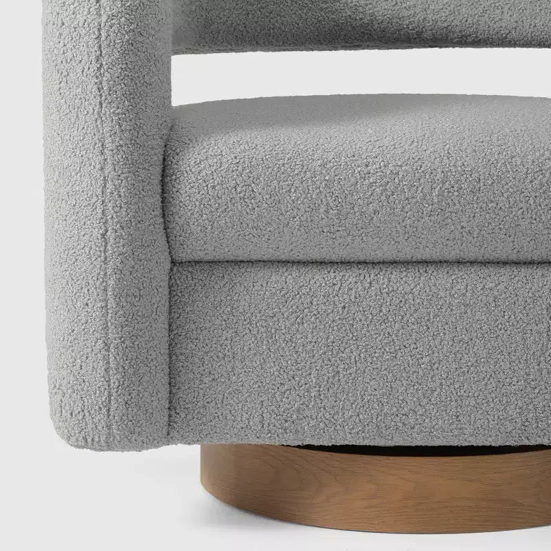 Fauteuil pivotant d'appoint « tonneau » Mid-Century Modern