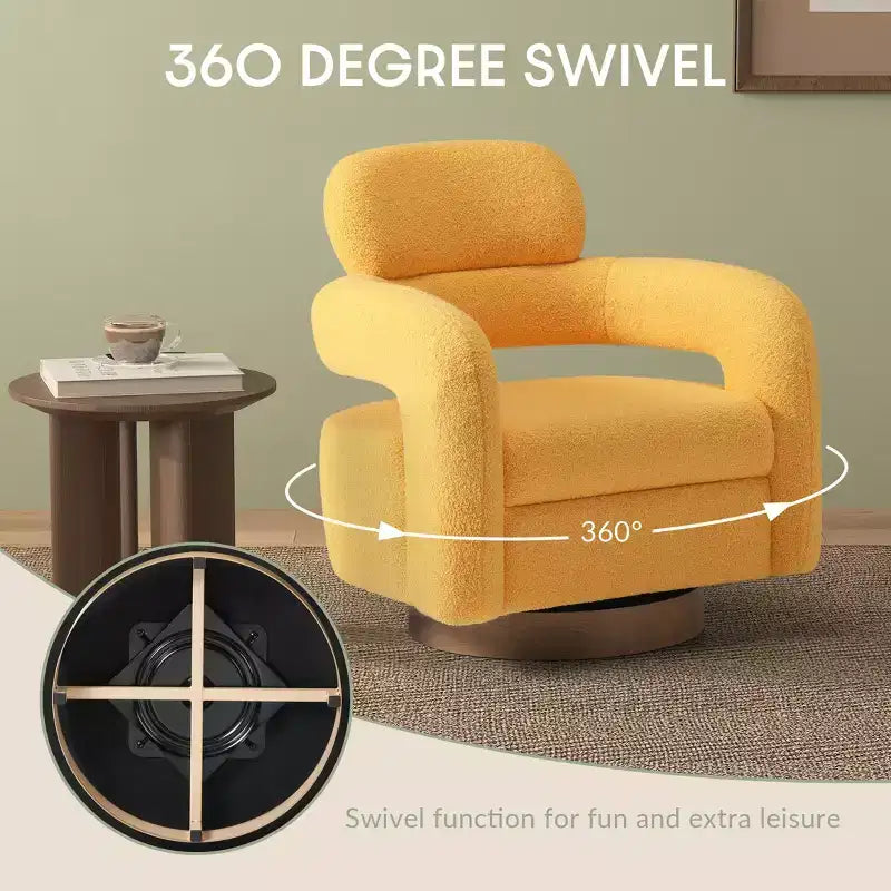 Fauteuil pivotant d'appoint « tonneau » Mid-Century Modern