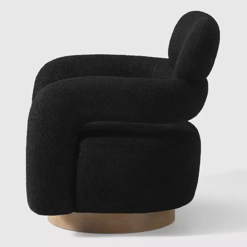 Fauteuil pivotant d'appoint « tonneau » Mid-Century Modern