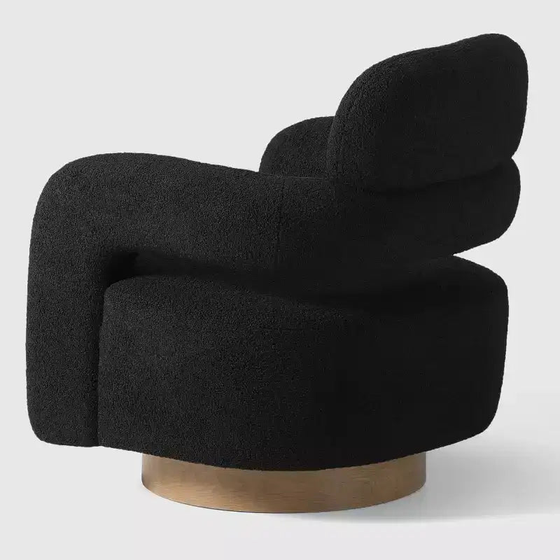 Fauteuil pivotant d'appoint « tonneau » Mid-Century Modern