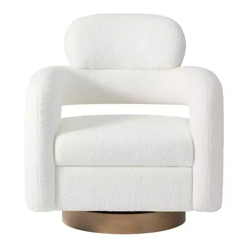 Fauteuil pivotant d'appoint « tonneau » Mid-Century Modern