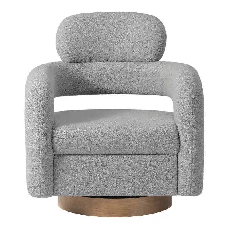 Fauteuil pivotant d'appoint « tonneau » Mid-Century Modern