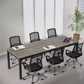 Lantine 6.5ft Conference Room Table, 78.74 W x 27.56 D Large Office Meeting Table, Modern Seminar Desk for Boardroom (1, Gray + Black)