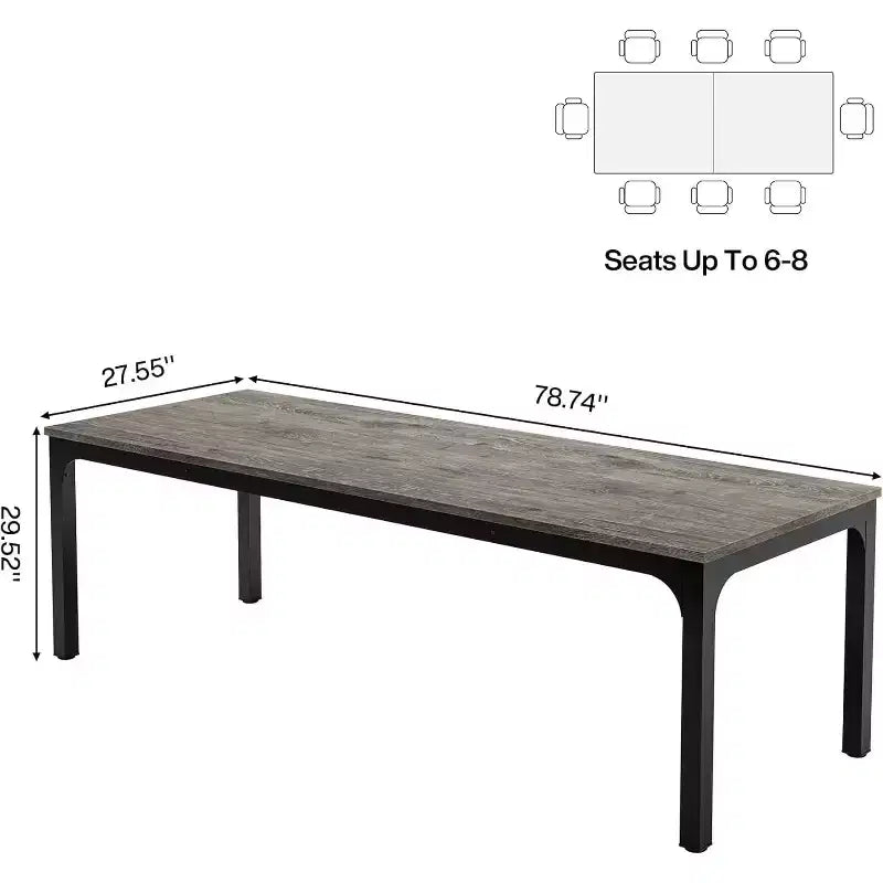 Table de salle de conférence, 78,74 L x 27,56 P Grande table de réunion de bureau
