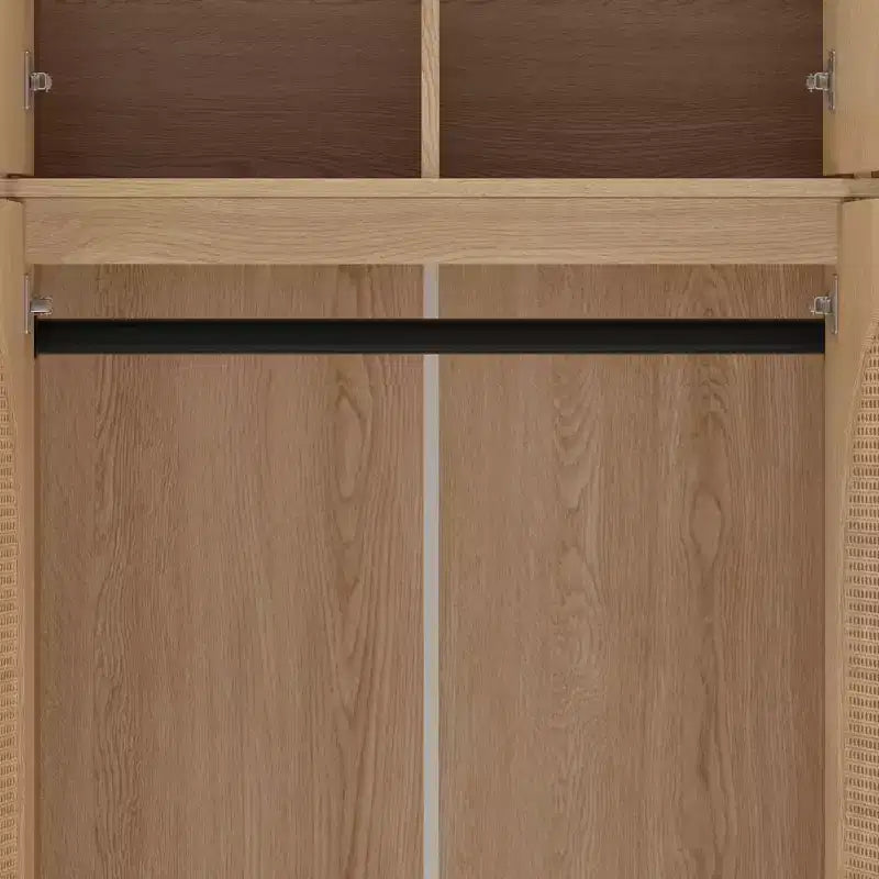 Armoire penderie 8 portes grande capacité avec tringle de suspension