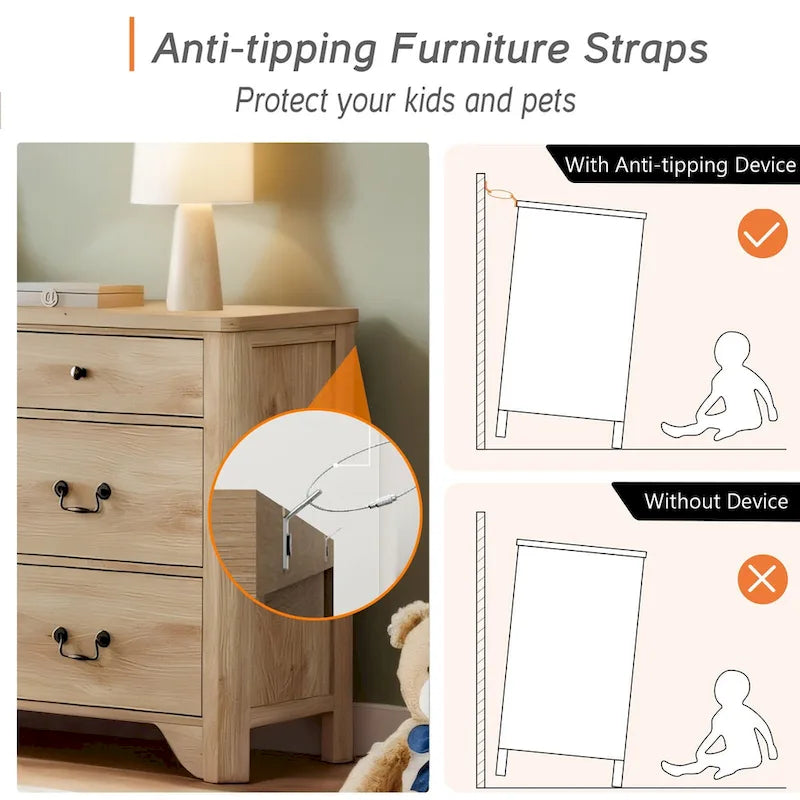 Meuble TV commode de ferme avec 6 tiroirs