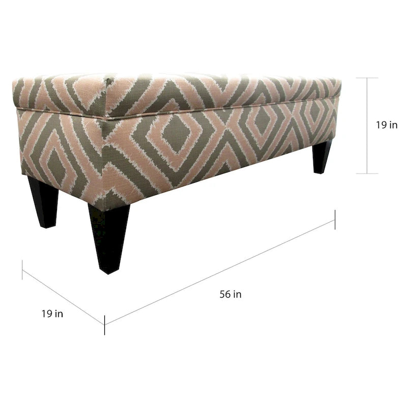 Banc de rangement capitonné