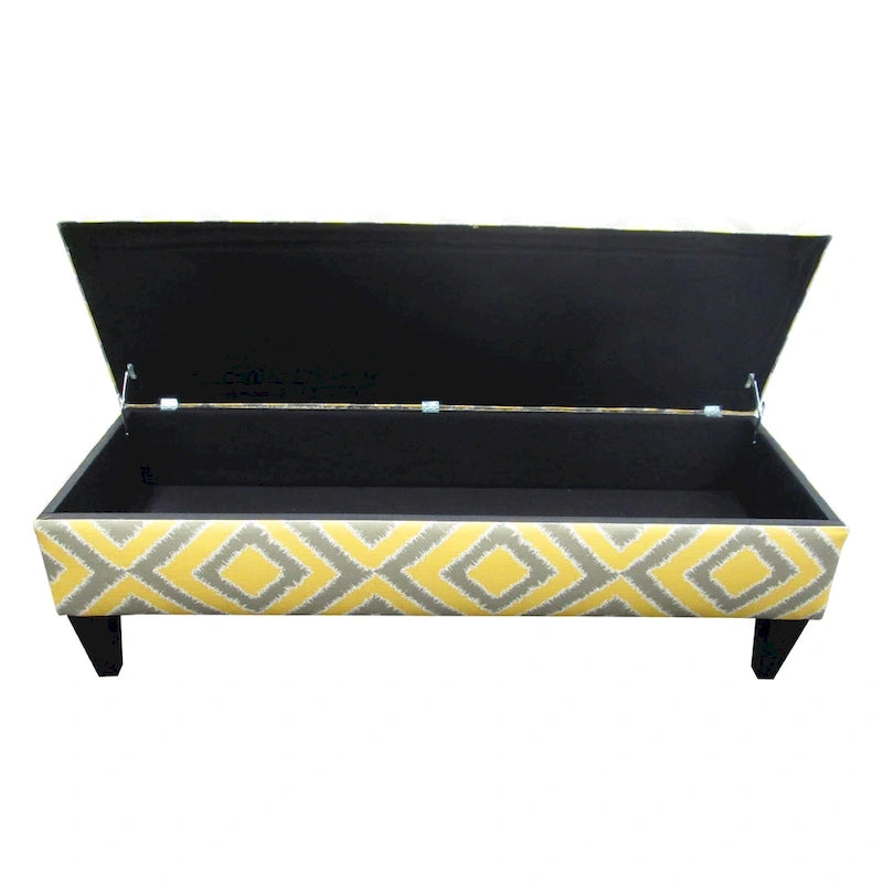 Banc de rangement capitonné