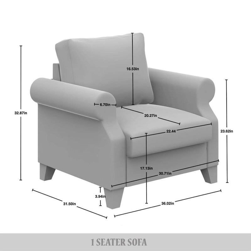 Fauteuil capitonné en lin classique