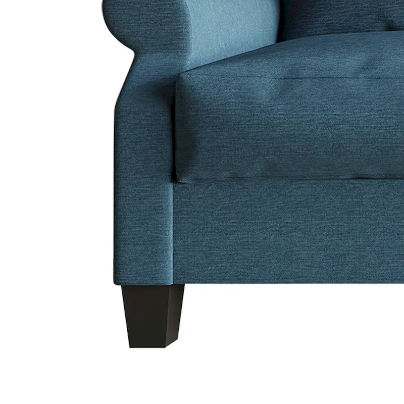 Fauteuil capitonné en lin classique