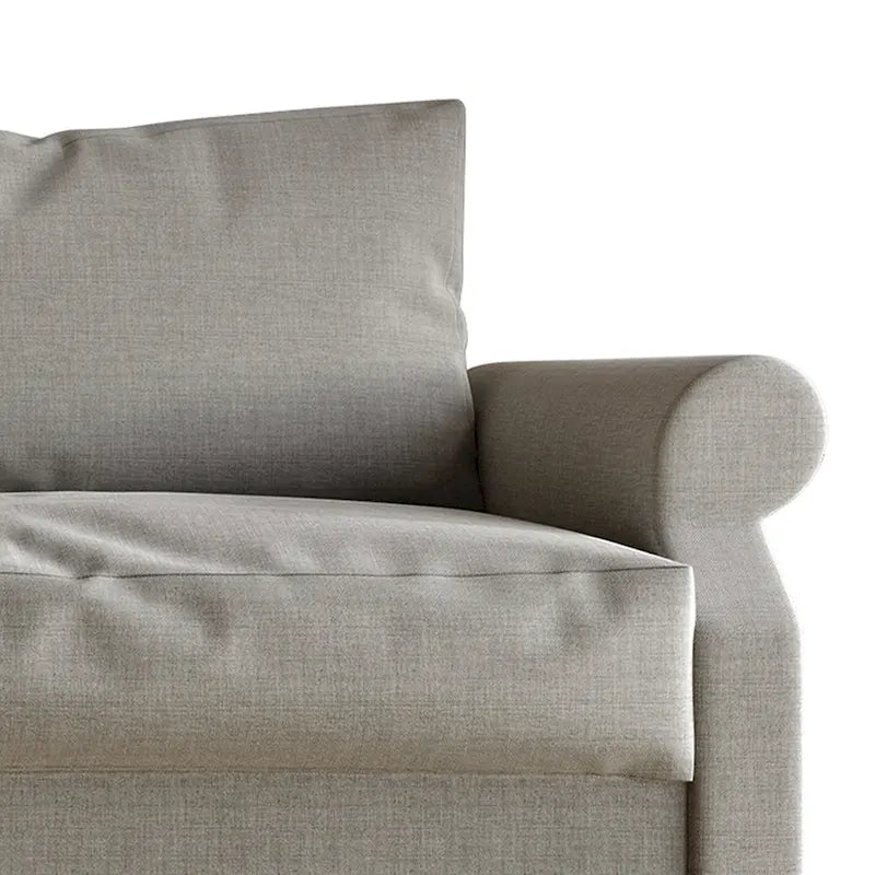 Fauteuil capitonné en lin classique