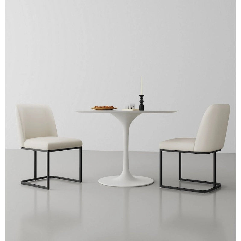 Chaise de salle à manger en similicuir (lot de 2)