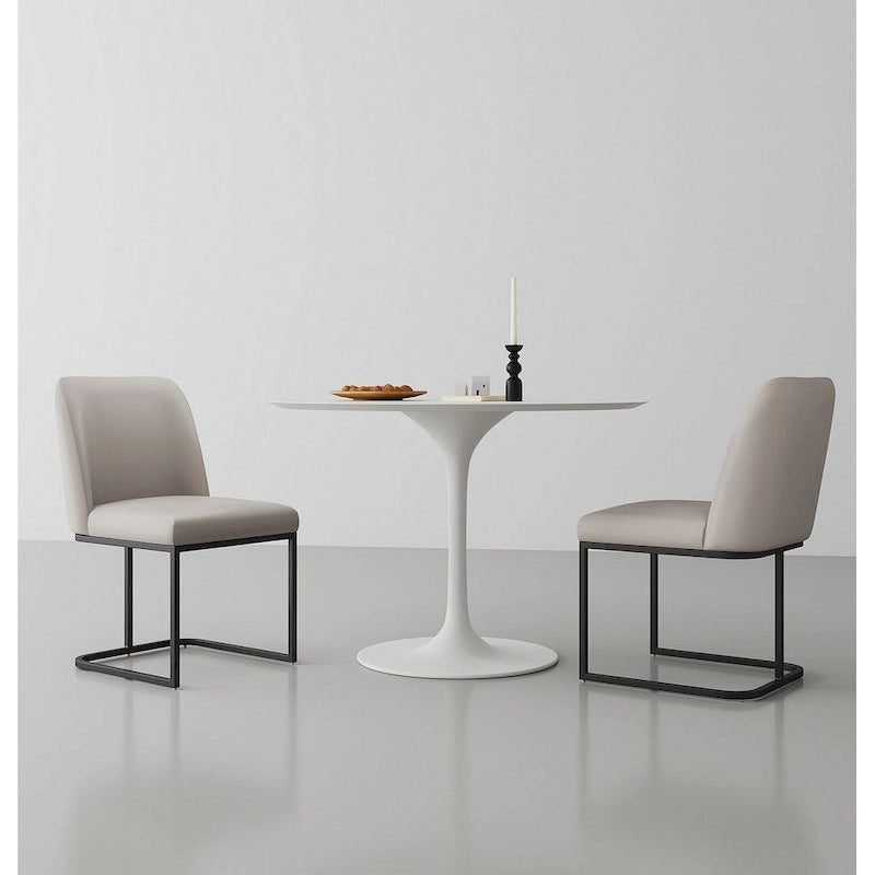 Chaise de salle à manger en similicuir (lot de 2)