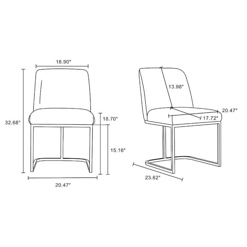 Chaise de salle à manger en similicuir (lot de 2)