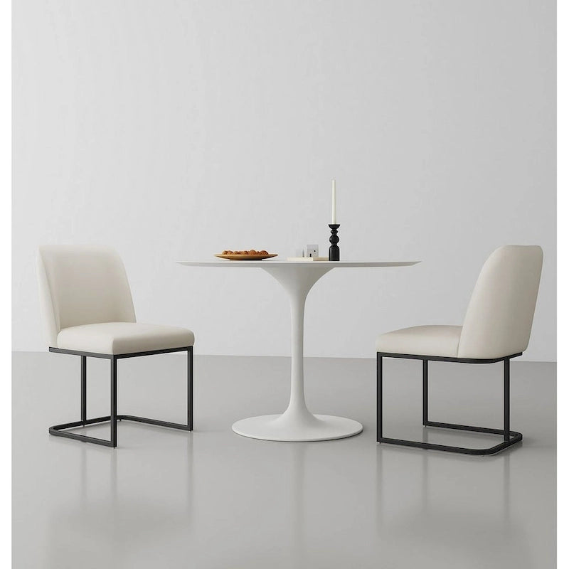 Chaise de salle à manger en similicuir (lot de 2)