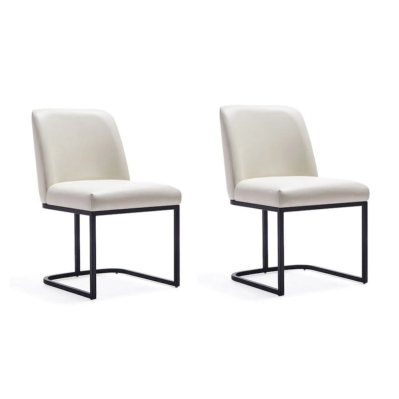 Chaise de salle à manger en similicuir (lot de 2)