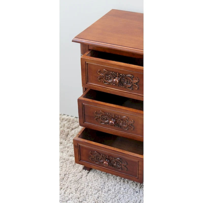 Table d'appoint en bois sculpté