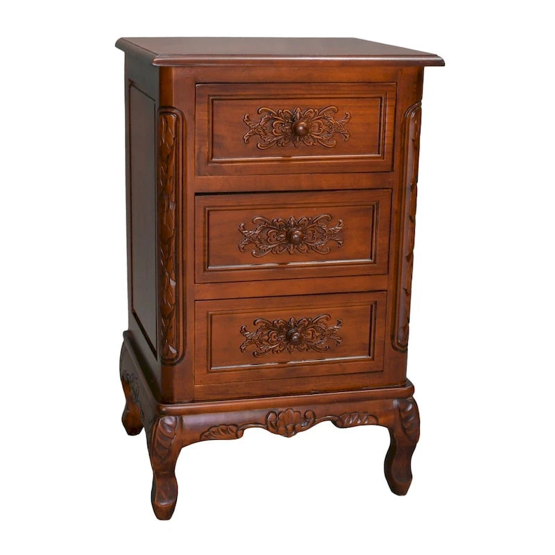 Table d'appoint en bois sculpté