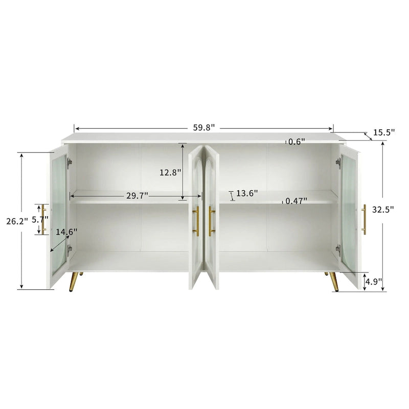 Meuble TV en bois avec armoire de rangement et étagères réglables