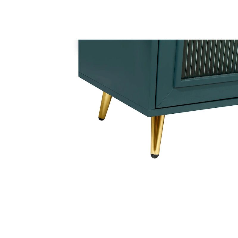 Meuble TV en bois avec armoire de rangement et étagères réglables