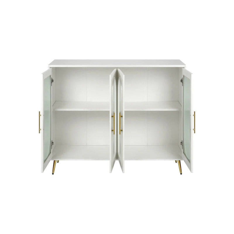 Meuble TV en bois avec armoire de rangement et étagères réglables