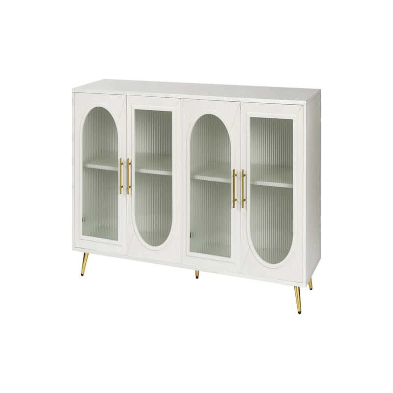 Meuble TV en bois avec armoire de rangement et étagères réglables