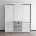Armoire moderne de 180 cm à 3 portes avec miroir