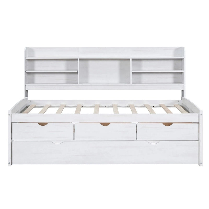Lit capitaine en bois, format simple