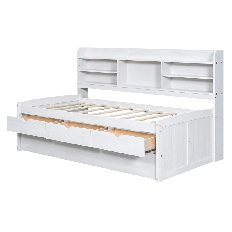 Lit capitaine en bois, format simple