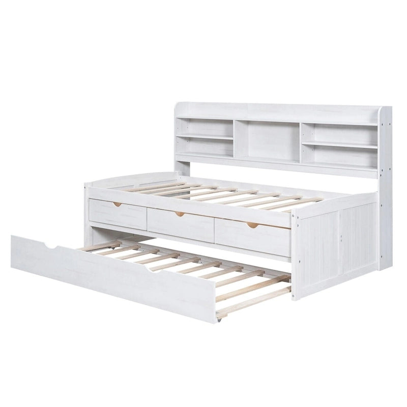 Lit capitaine en bois, format simple