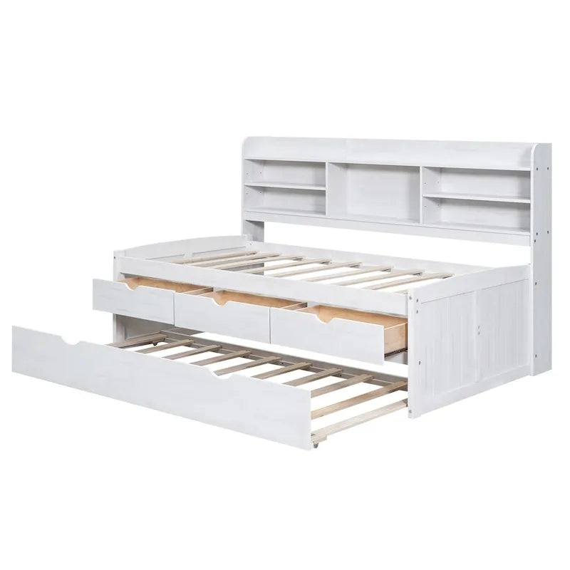 Lit capitaine en bois, format simple