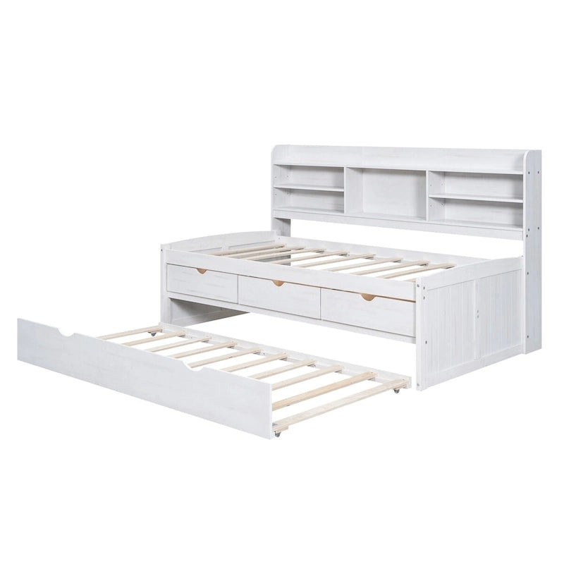 Lit capitaine en bois, format simple