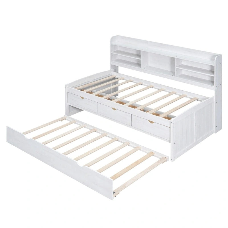 Lit capitaine en bois, format simple
