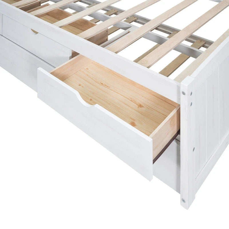 Lit capitaine en bois, format simple
