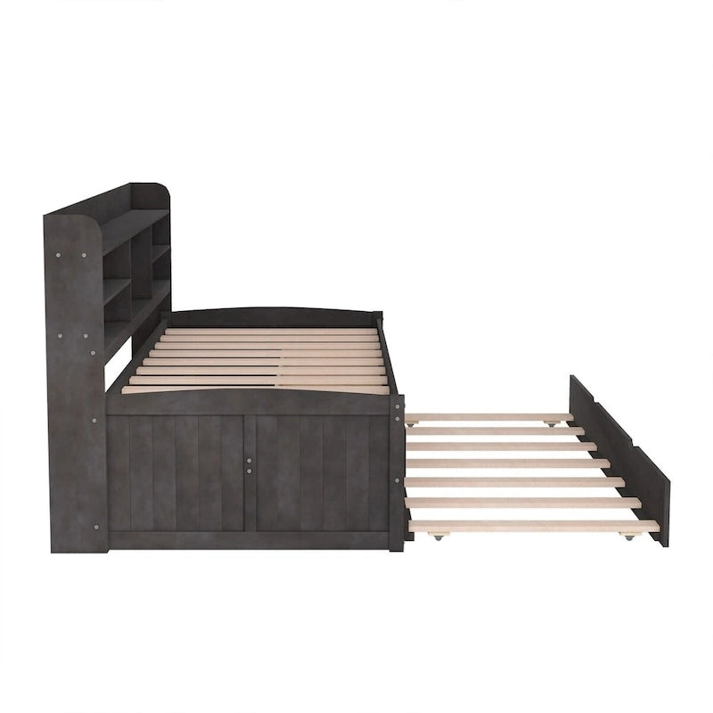 Lit capitaine en bois, format simple