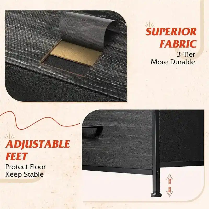 Commode en tissu pour chambre à coucher