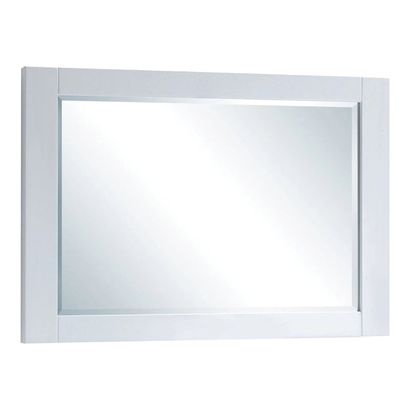Commode et miroir contemporains blancs 2 pièces à 6 tiroirs